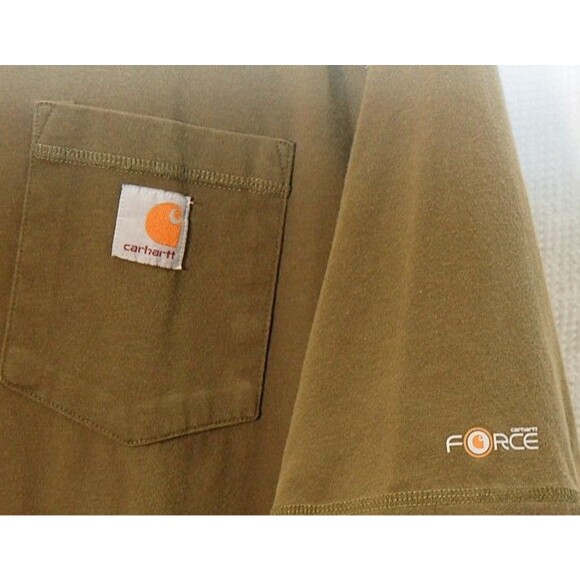 Carhartt T-Shirt Men’s 2XL Relaxed Fit Pocket Logo Tee Force - Picture 2 of 6